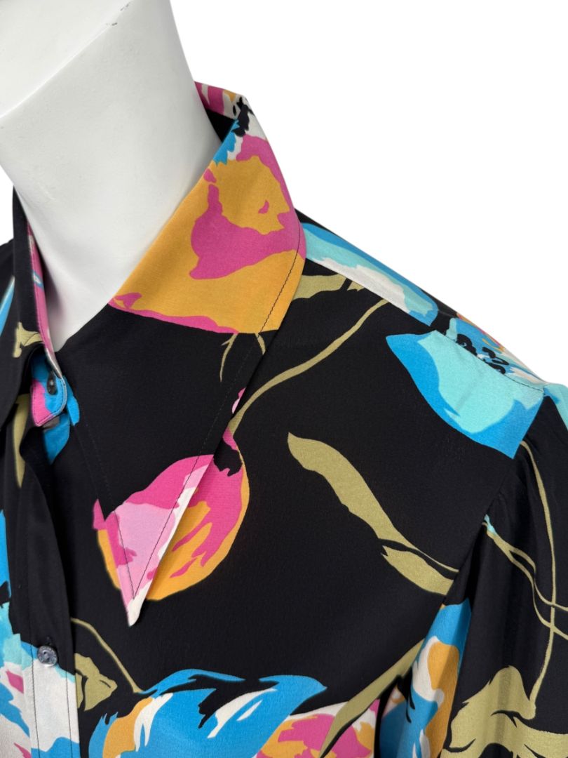 Dolce & Gabbana D&G Floral Silk Blouse – Size IT 48 / FR 44 / US 12