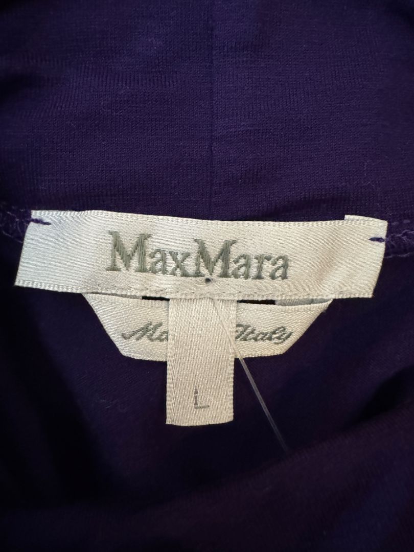 Max Mara Made in Italy Purple Mock Neck T-Shirt – Size L