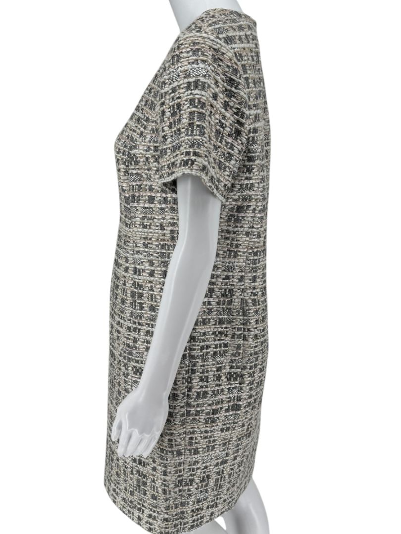 Pamella Roland Metallic Tweed Sheath Dress