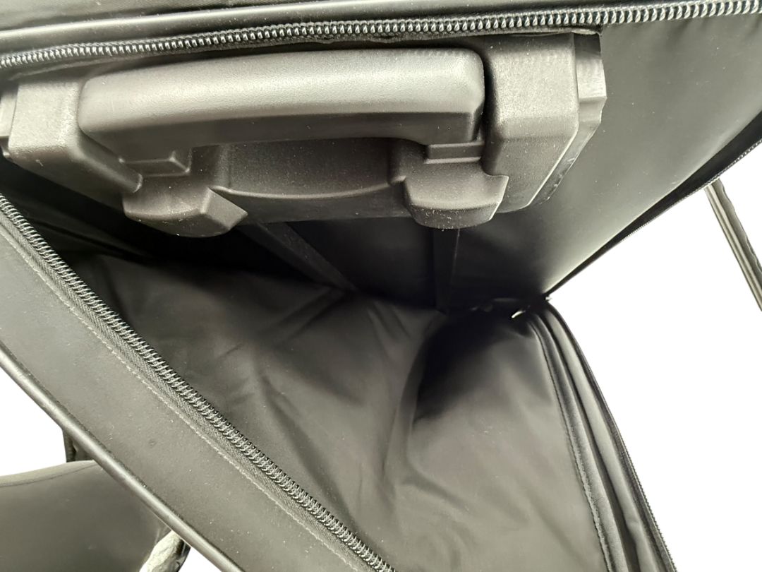 Prada Black Nylon Rolling Suitcase with Saffiano Leather Trim – 26.5" x 17.5" x 9.5"