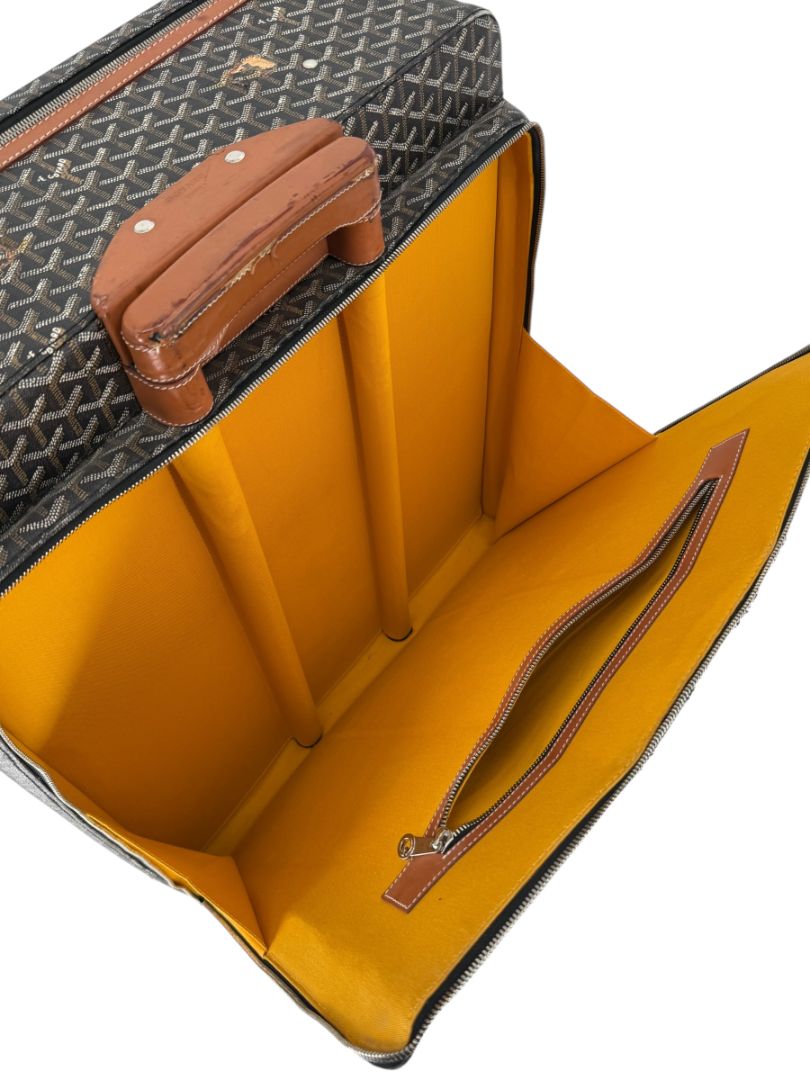 Goyard Goyardine Canvas Large Rolling Suitcase – 25.6" x 19.7" x 9.8"