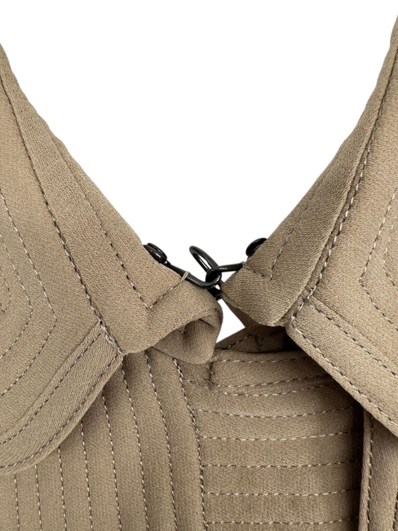 Valentino Camel Quilted Longline Trench Coat – Size IT 44 / US 10