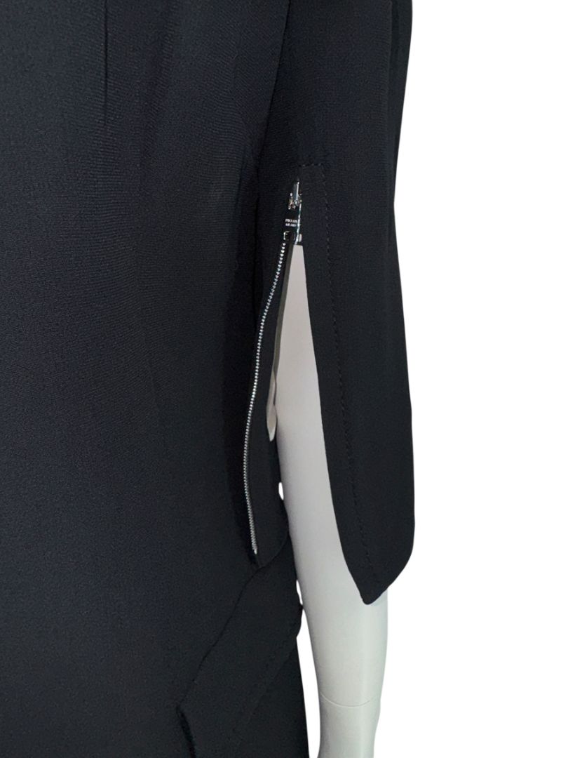 PRADA Black Embellished Collar Dress – Size IT 46