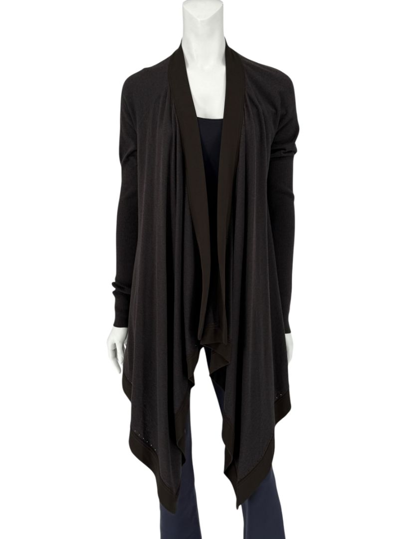 Givenchy Soft Black/Charcoal Drape Cardigan – Size S