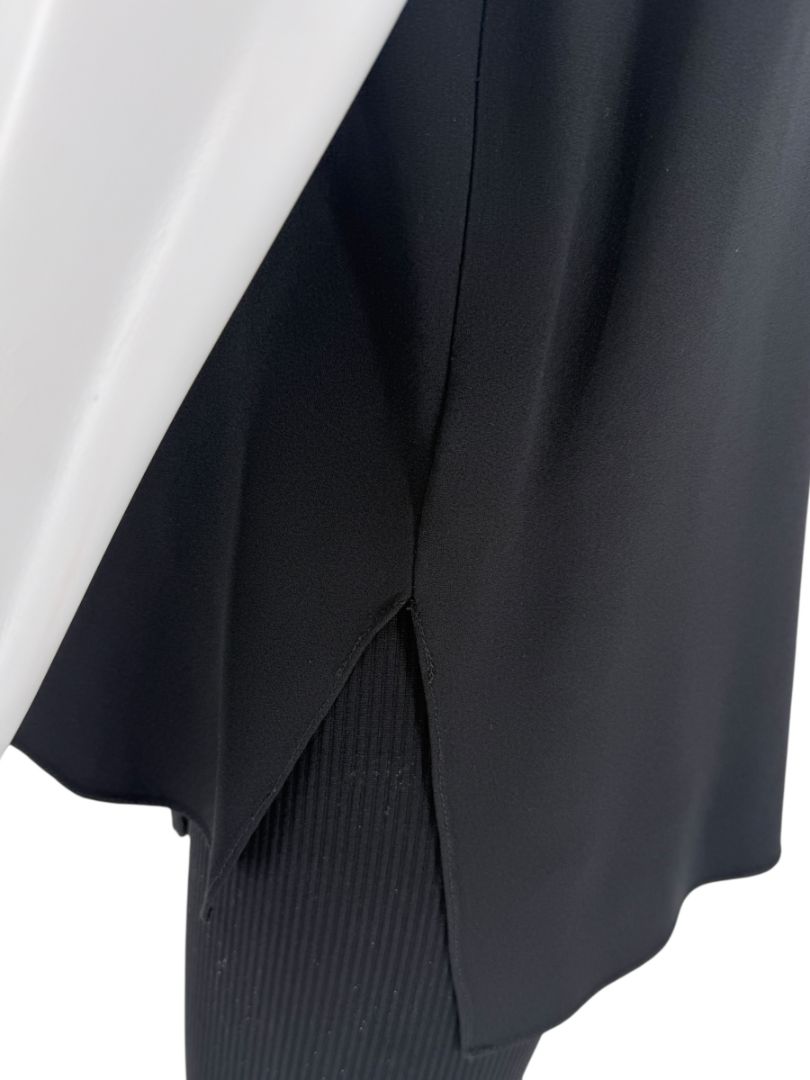 Adam Lippes Black Sleeveless Draped Collar Top – Size 12