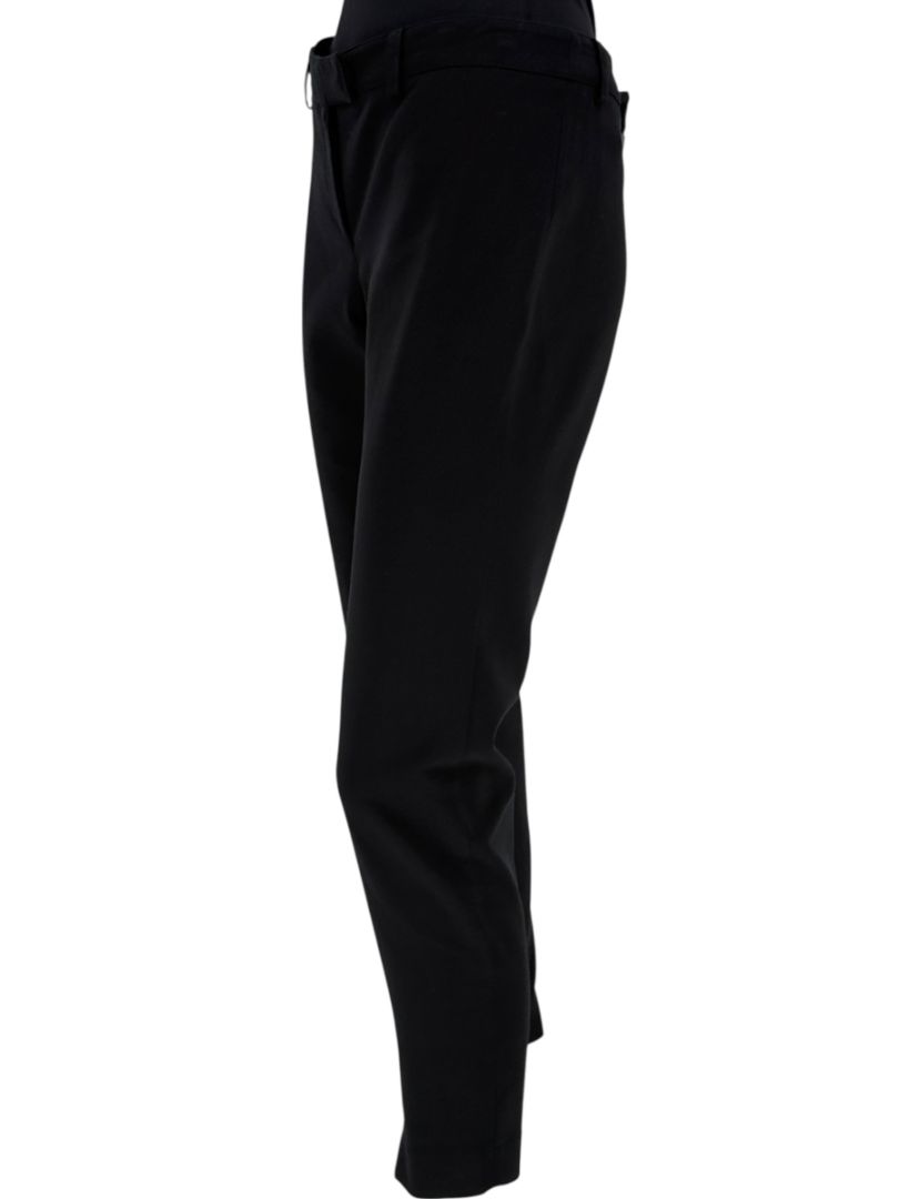Alexander McQueen Black Wool-Cotton Blend Slim Pants with Ankle Zips – Size IT 46 (US 10)