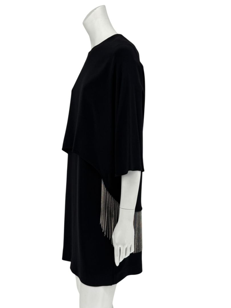 Stella McCartney Black Crystal Fringe Tunic Dress – Size IT 44