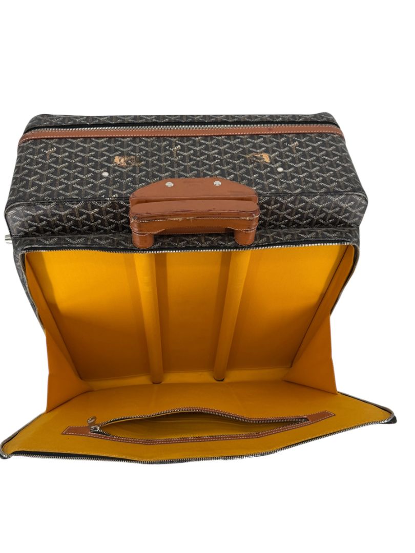 Goyard Goyardine Canvas Large Rolling Suitcase – 25.6" x 19.7" x 9.8"