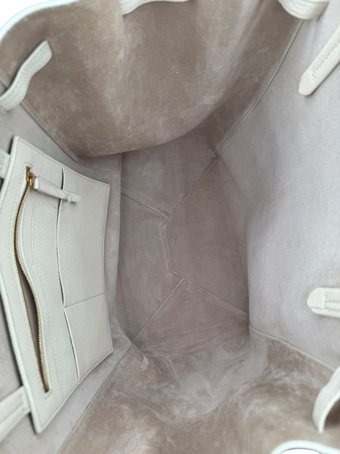 Celine Chalk Soft-Grained Calfskin Cabas Phantom Tote