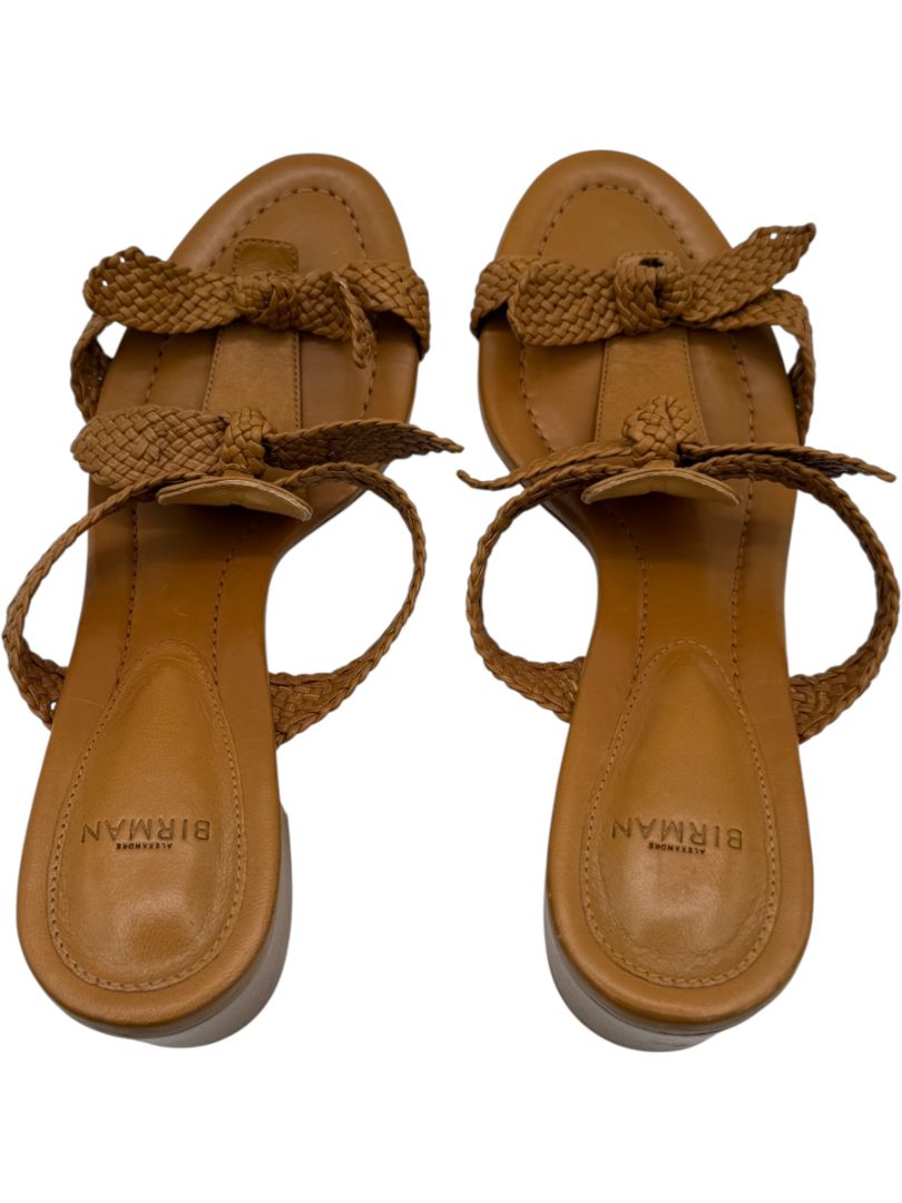 Alexandre Birman Braided Leather Block Heel Sandals – Size 39.5