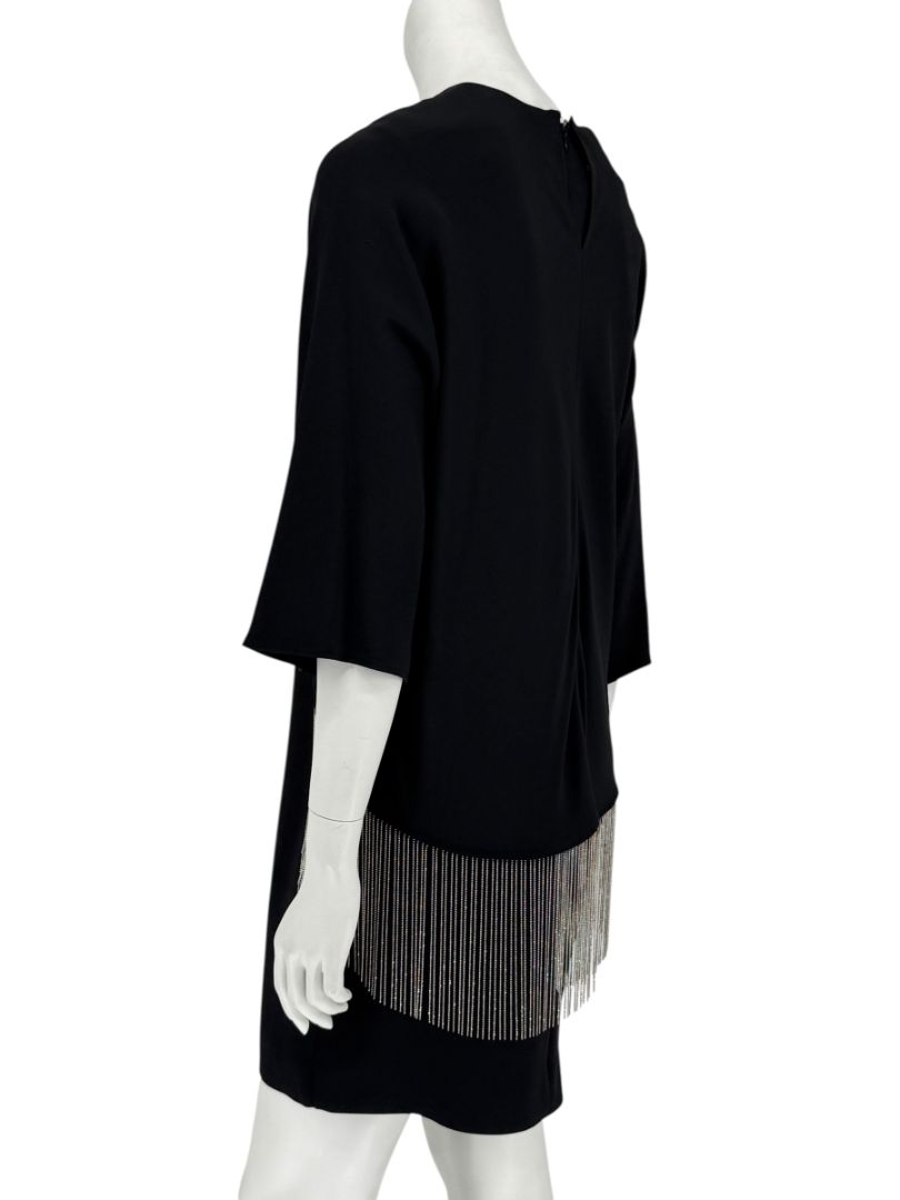 Stella McCartney Black Crystal Fringe Tunic Dress – Size IT 44