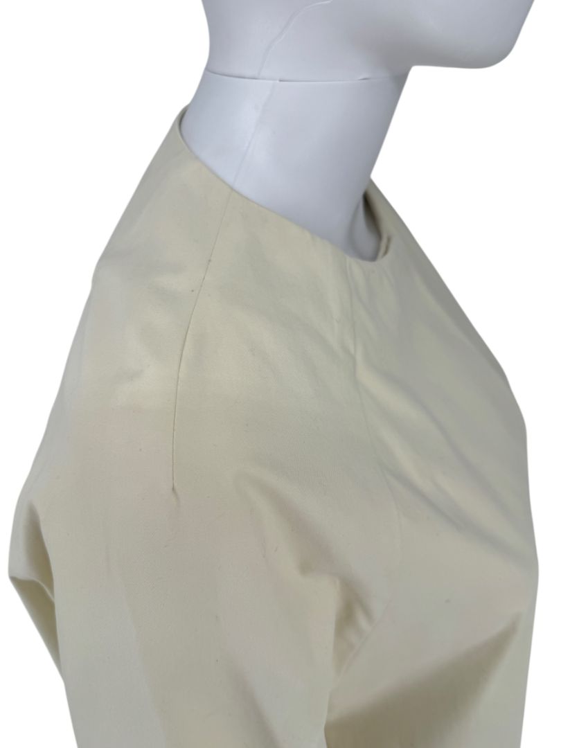 A-K-R-I-S- Cream Magnetic Closure Cotton Coat – Size 6