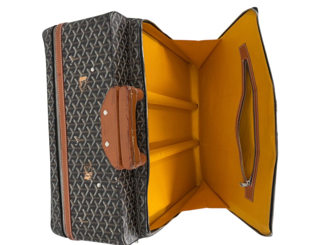 Goyard Goyardine Canvas Large Rolling Suitcase – 25.6" x 19.7" x 9.8"
