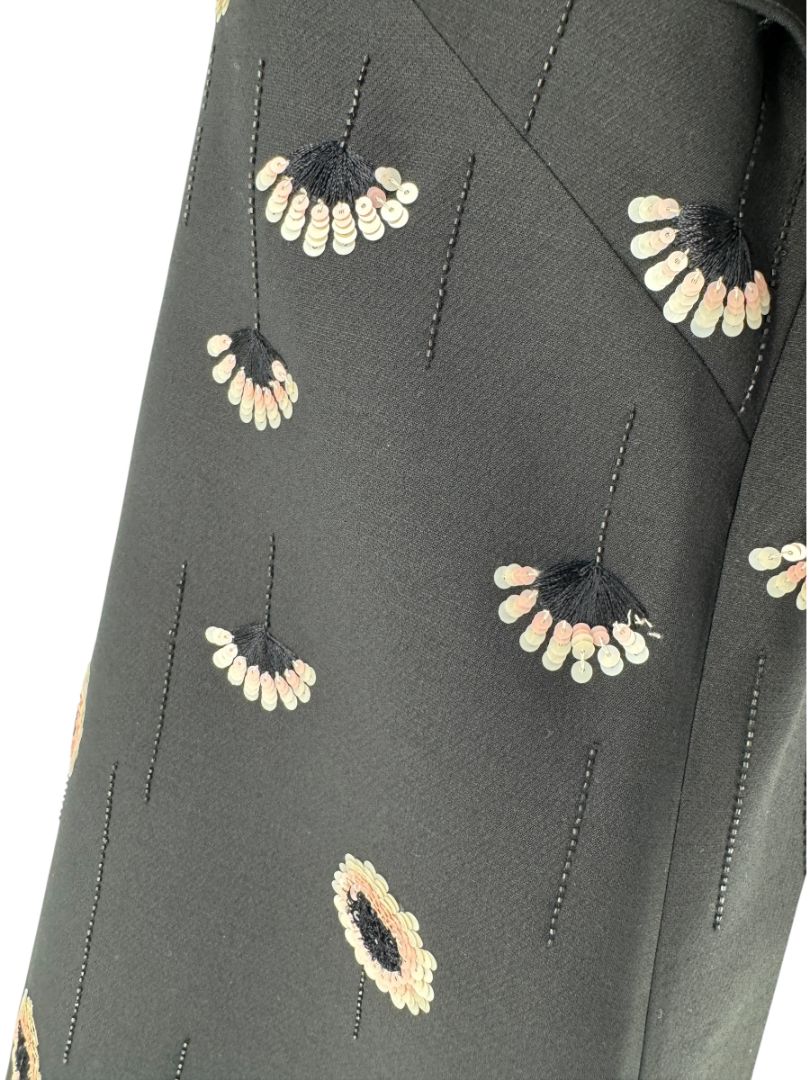 Valentino Embellished Sequin Flower Shift Dress – Size 10