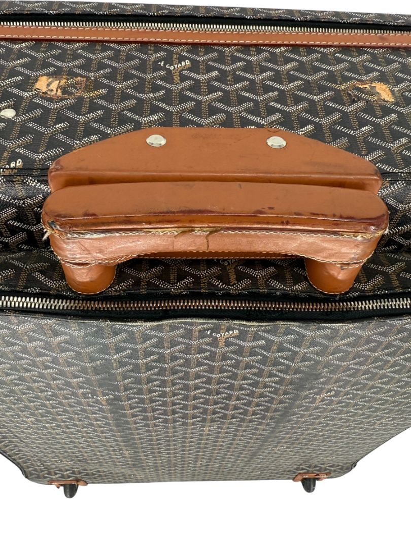 Goyard Goyardine Canvas Large Rolling Suitcase – 25.6" x 19.7" x 9.8"
