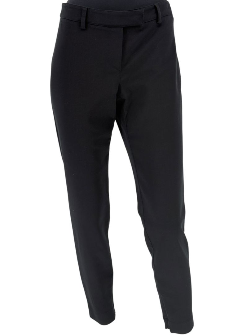 Alexander McQueen Black Wool-Cotton Blend Slim Pants with Ankle Zips – Size IT 46 (US 10)