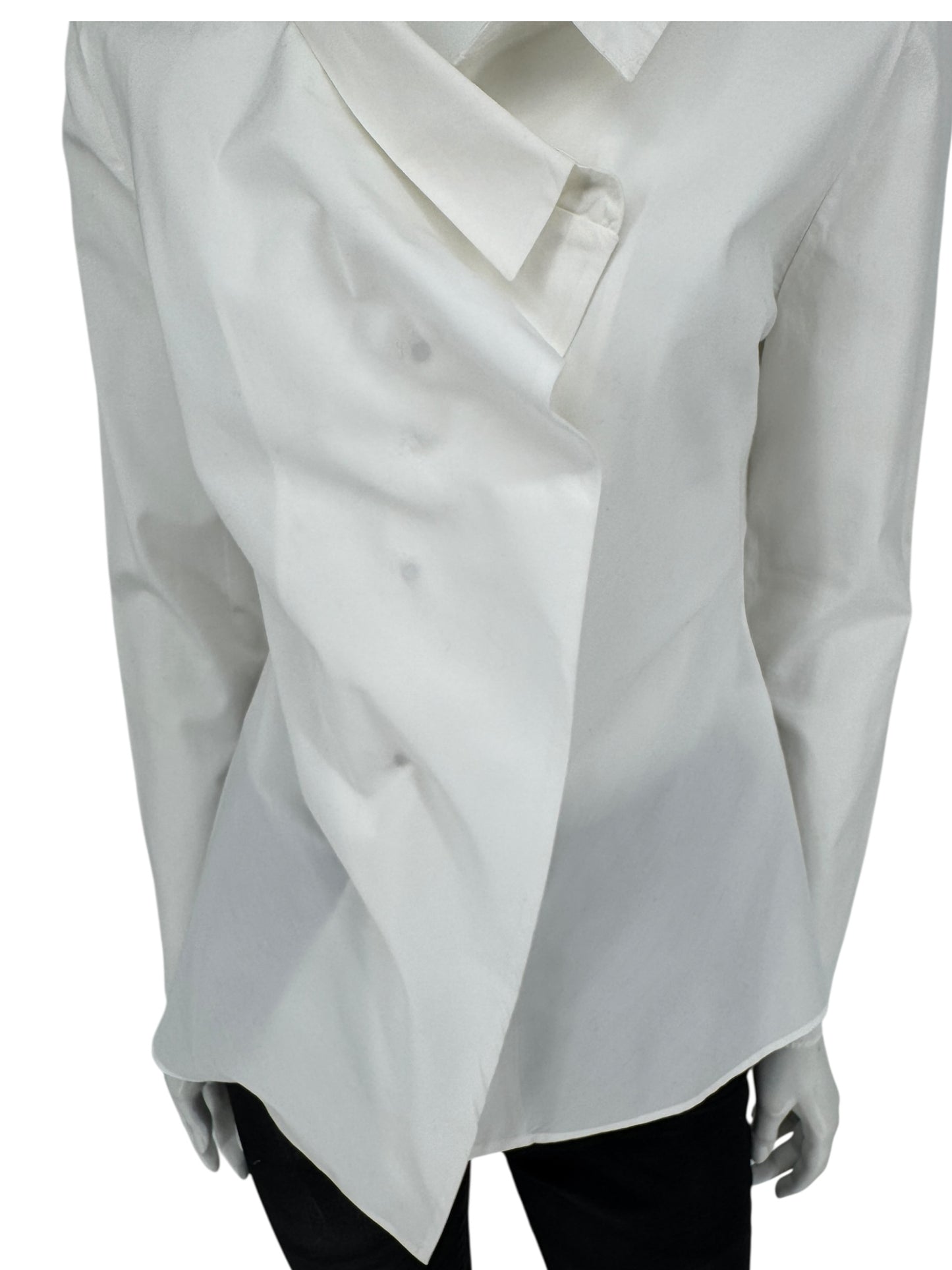 Jil Sander White Sculptural Front Shirt – Size IT 38