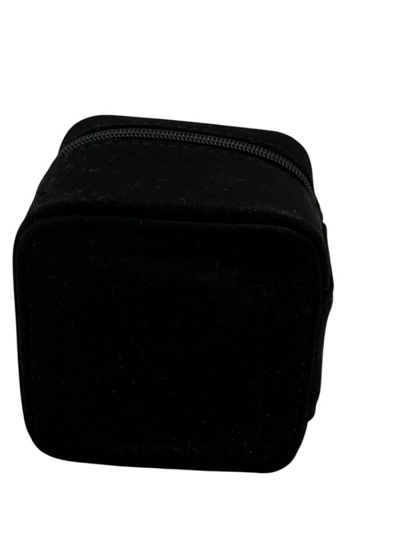 Chanel Black Travel Jewelry & Watch Case – Suede Zip Cube