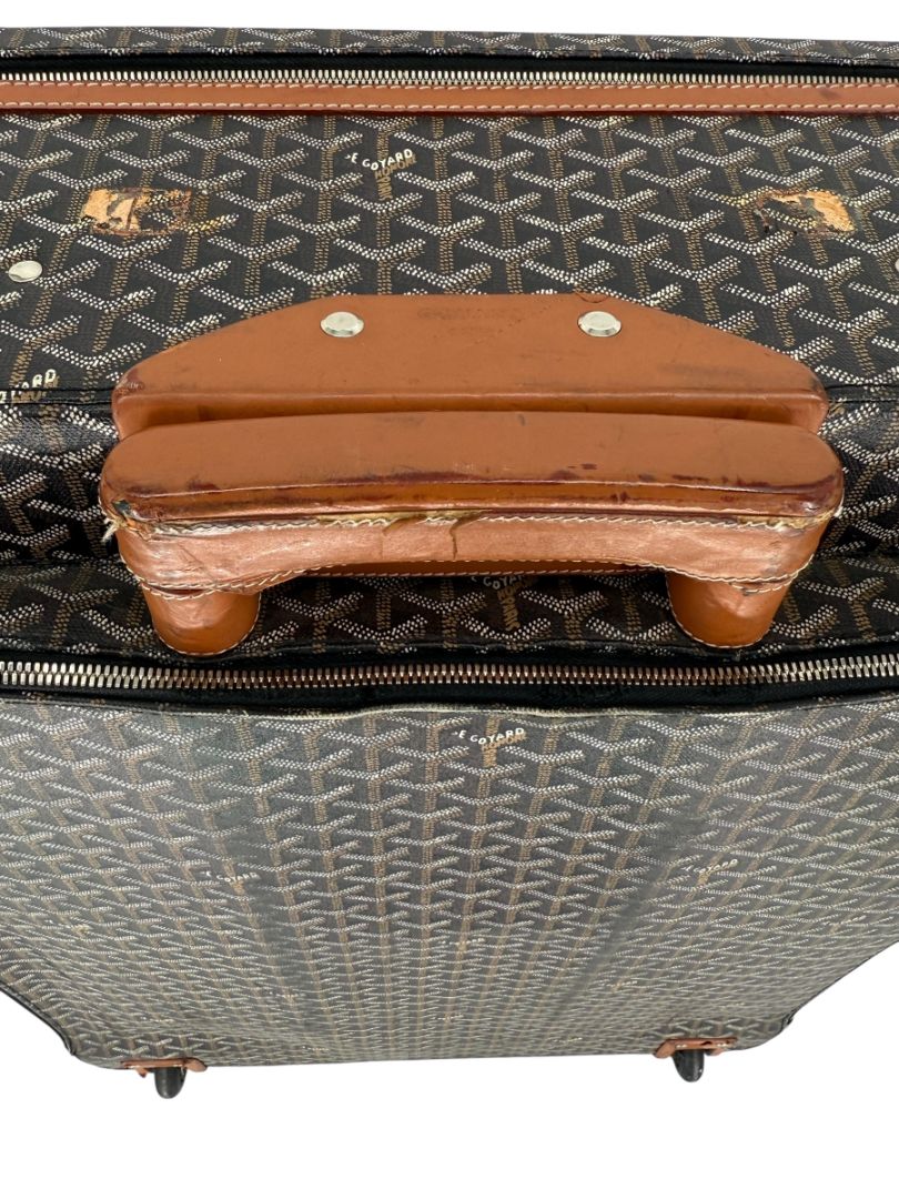 Goyard Goyardine Canvas Large Rolling Suitcase – 25.6" x 19.7" x 9.8"