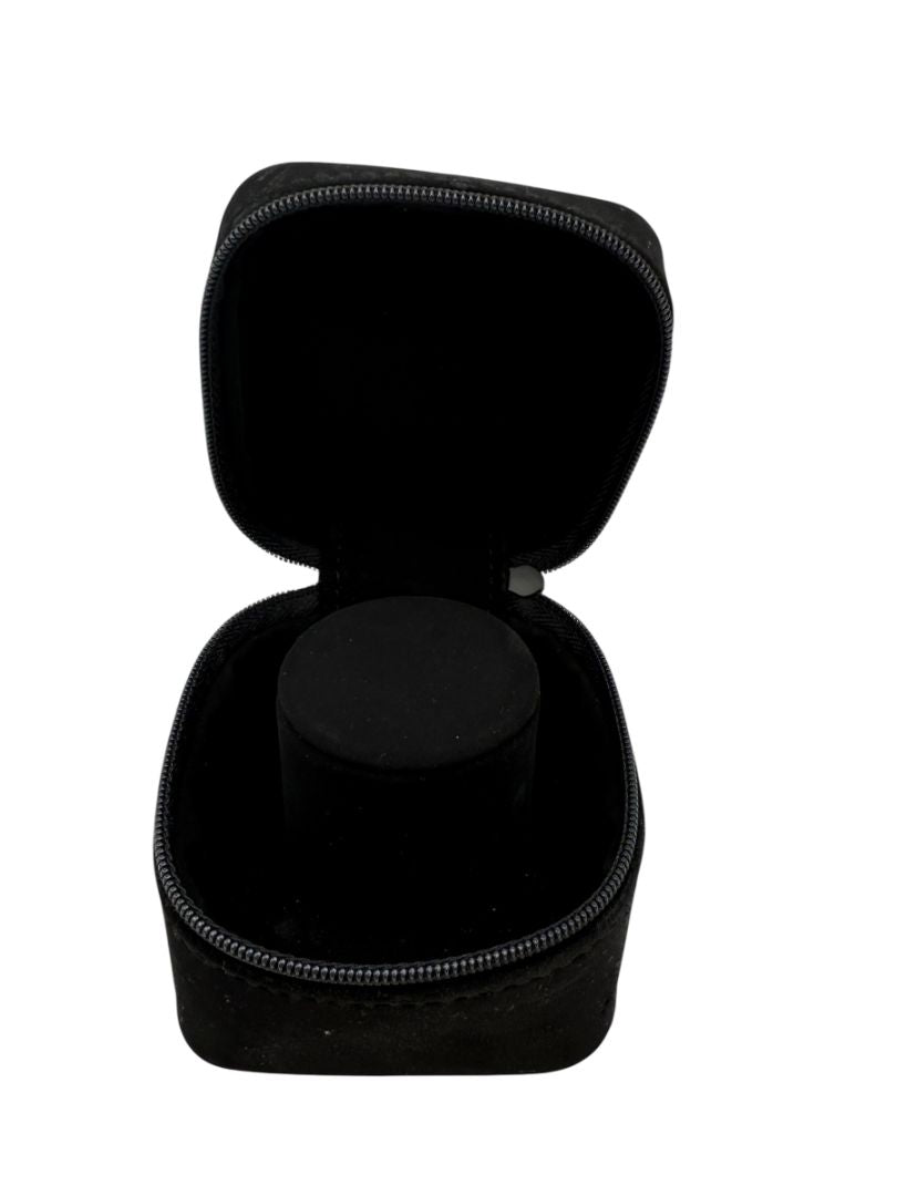 Chanel Black Travel Jewelry & Watch Case – Suede Zip Cube