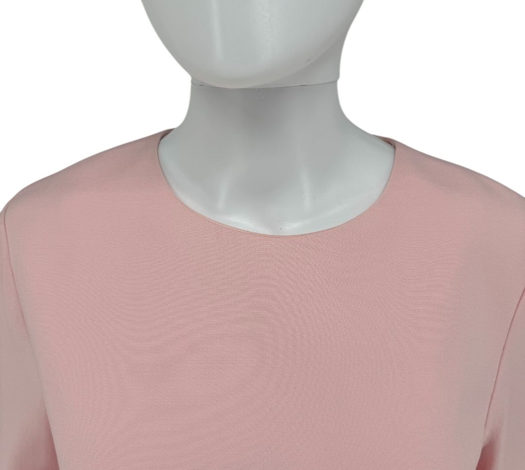 Valentino Pink Crepe Ruffle Detail Dress – Size 10 – Very Good Preowned Condition
