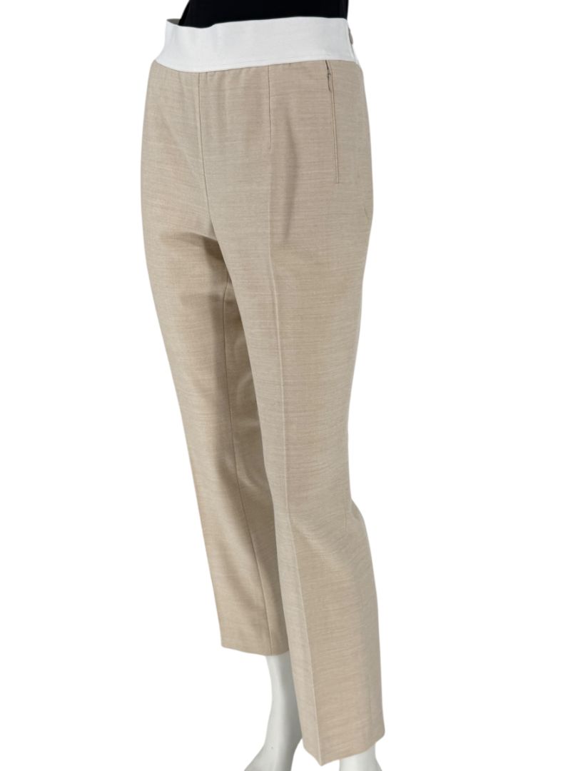 Akris-Bergdorf Goodman Beige Wool Blend Cropped Pants – Size IT 42
