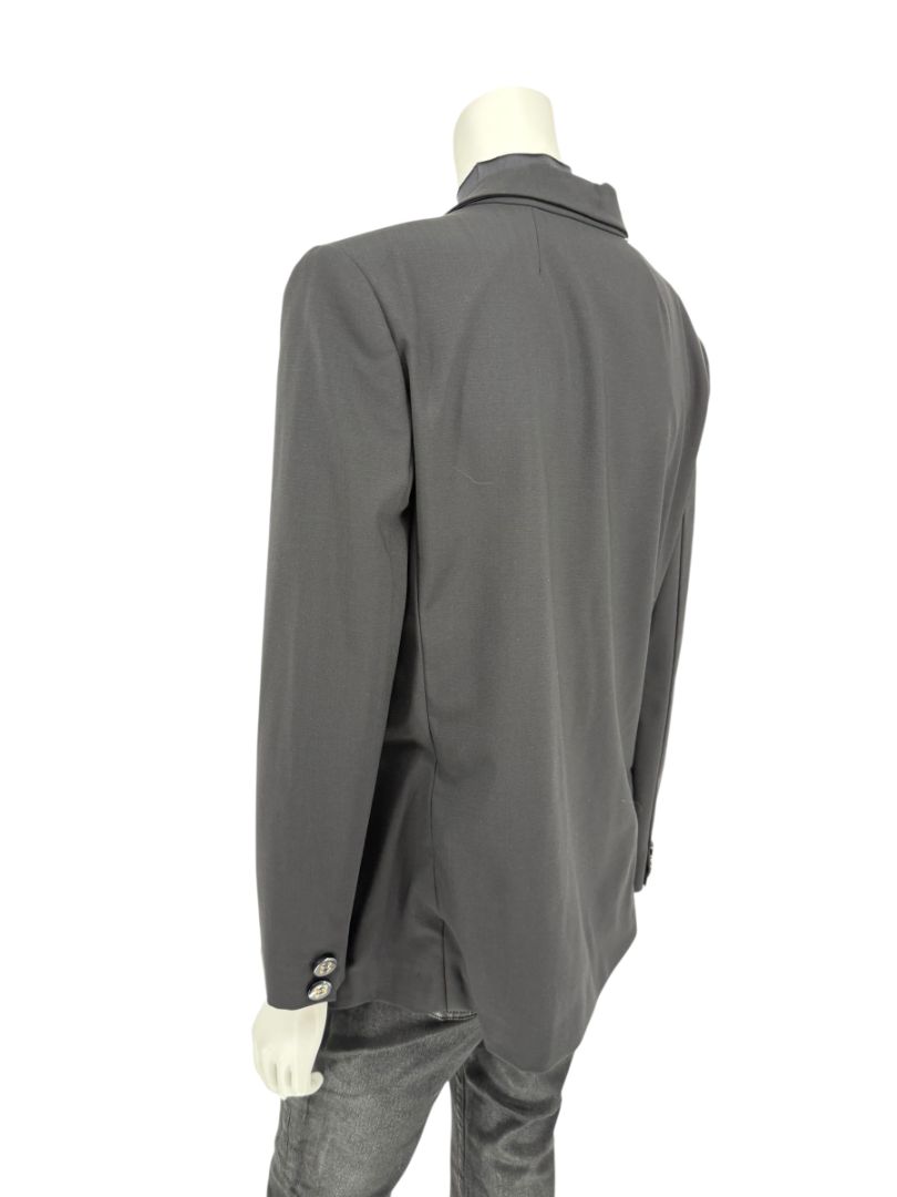 Pamella Roland Black Blazer Jacket Women’s Large – Classic 2 Button Wool Blend Career Workwear