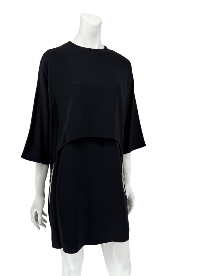 Stella McCartney Black Crystal Fringe Tunic Dress – Size IT 44