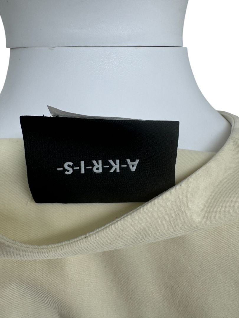A-K-R-I-S- Cream Magnetic Closure Cotton Coat – Size 6