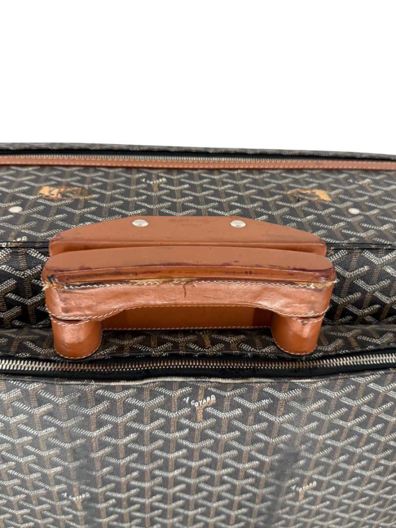 Goyard Goyardine Canvas Large Rolling Suitcase – 25.6" x 19.7" x 9.8"
