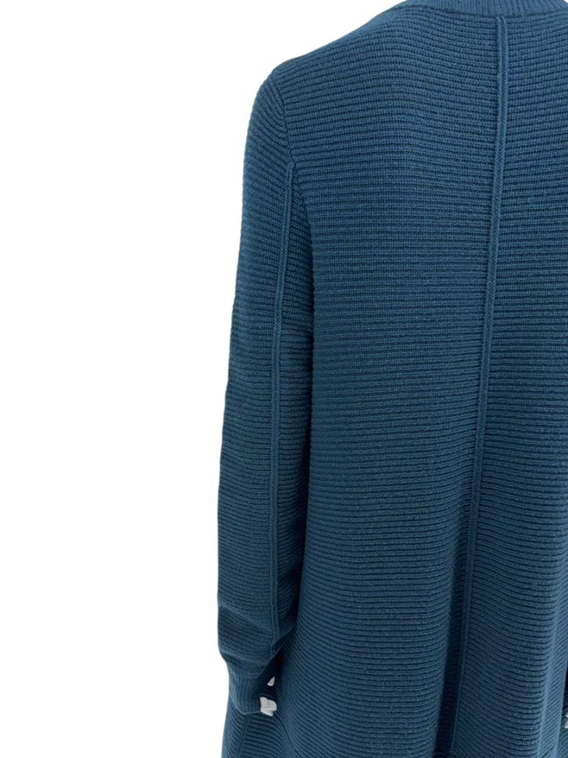 Proenza Schouler Blue Wool & Cashmere Ribbed Knit Dress - Medium