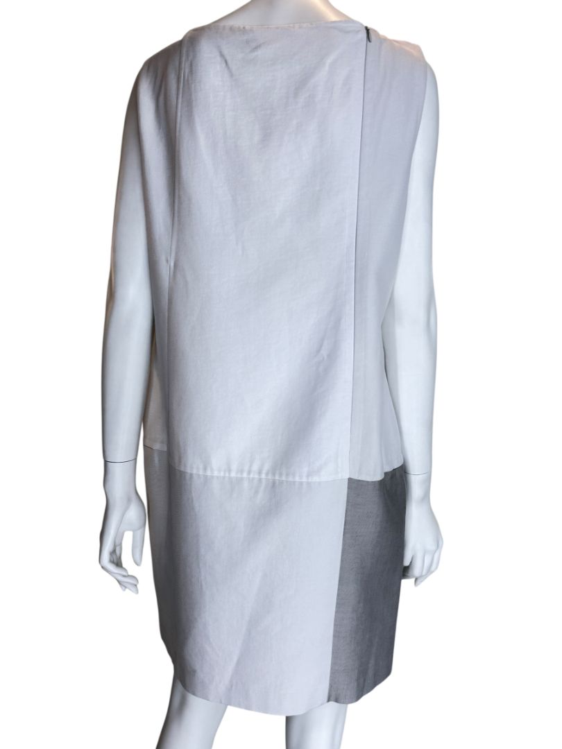Akris Two-Tone Sleeveless Shift Dress – Size US 10