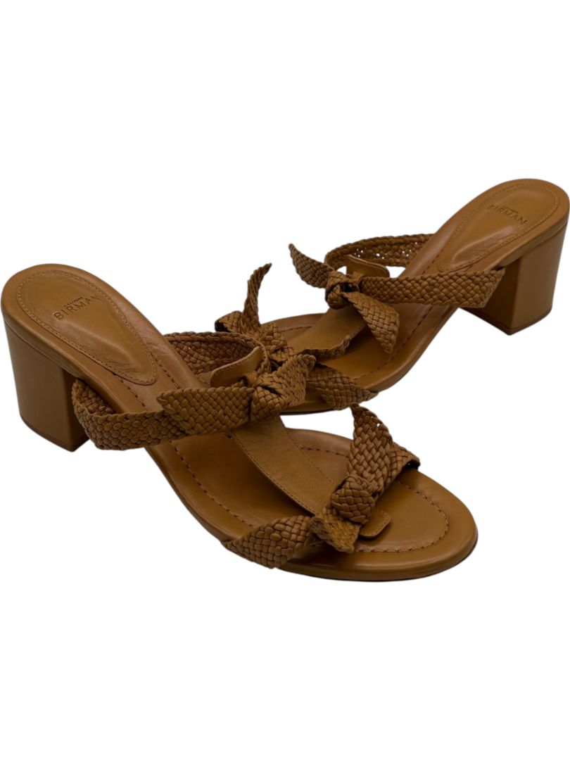 Alexandre Birman Braided Leather Block Heel Sandals – Size 39.5