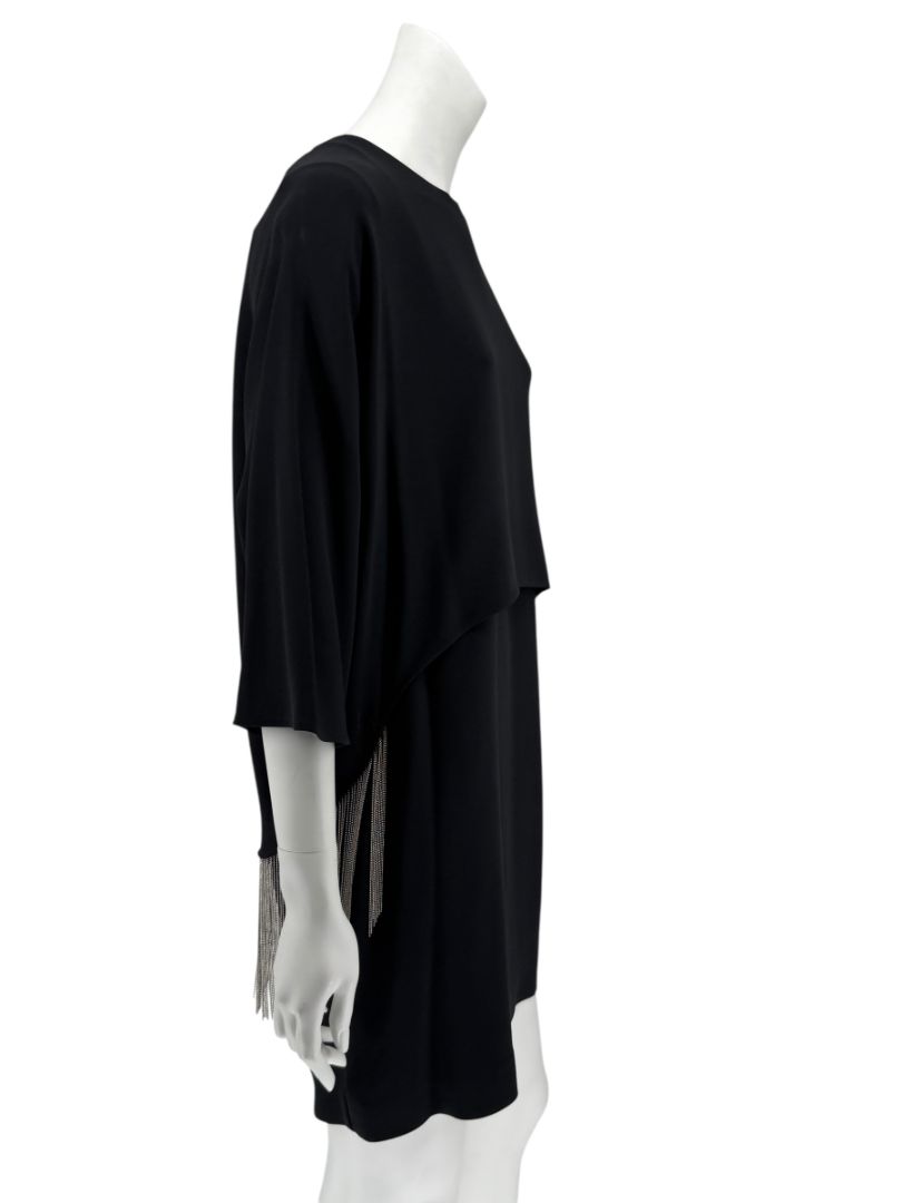 Stella McCartney Black Crystal Fringe Tunic Dress – Size IT 44