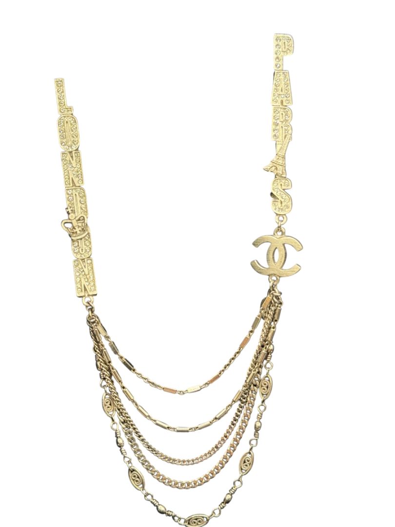 Chanel Crystal CC London–Paris Multi-Strand Chain Brooch – Silver Tone (Fall 2008)