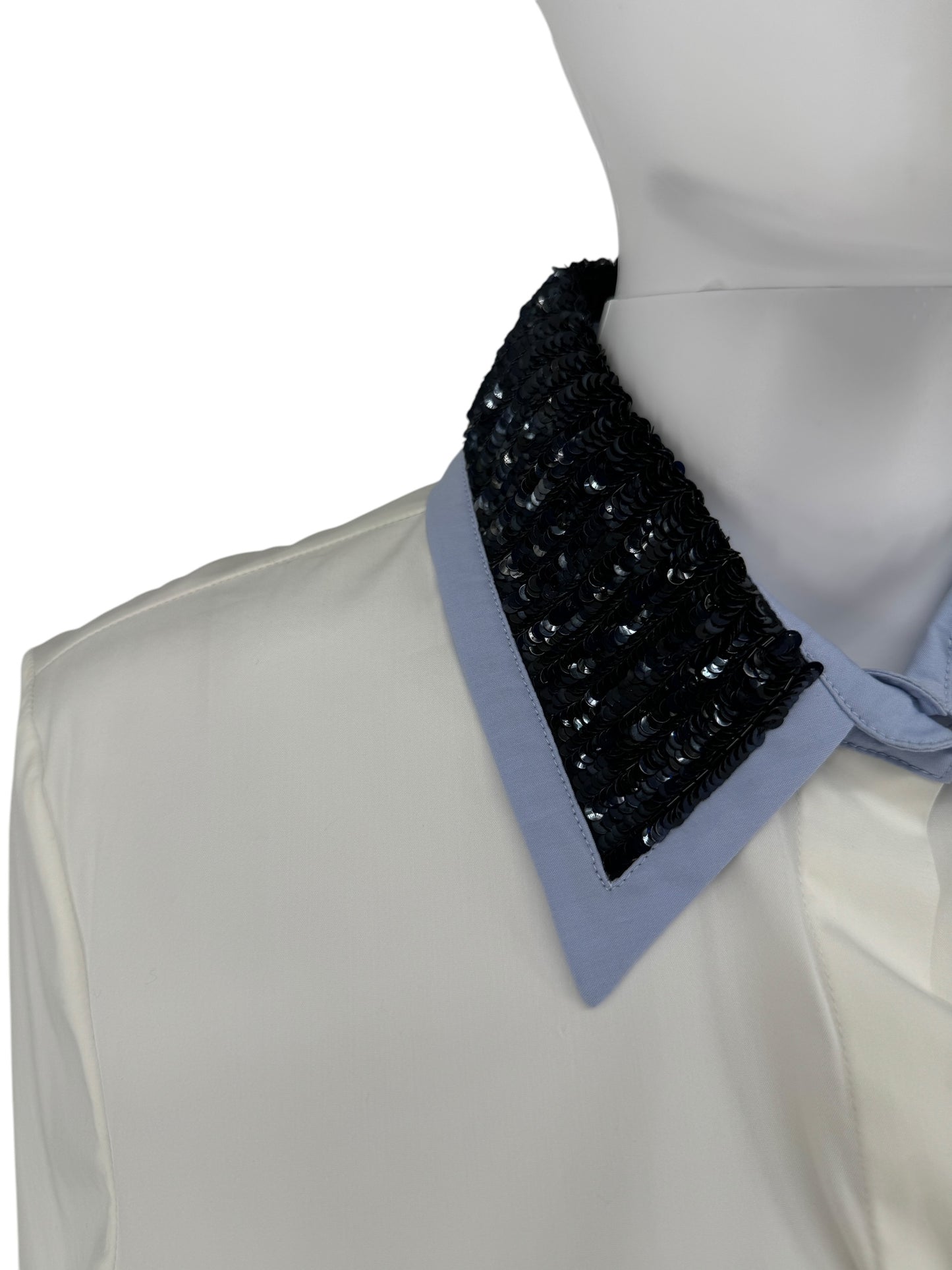 Christian Dior Dress Shirt with Embellished Collar - Size 12