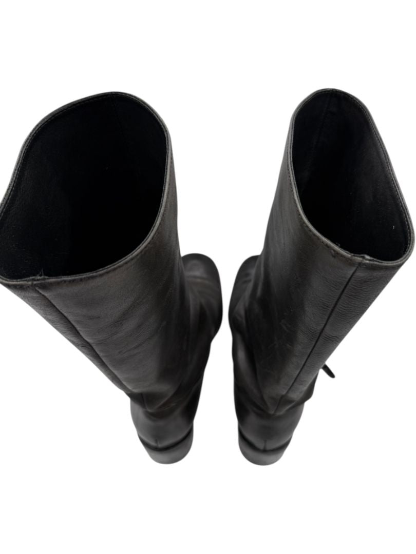 Patrick Cox Studded Skull Leather Moto Boots – Made in Italy – Size 40