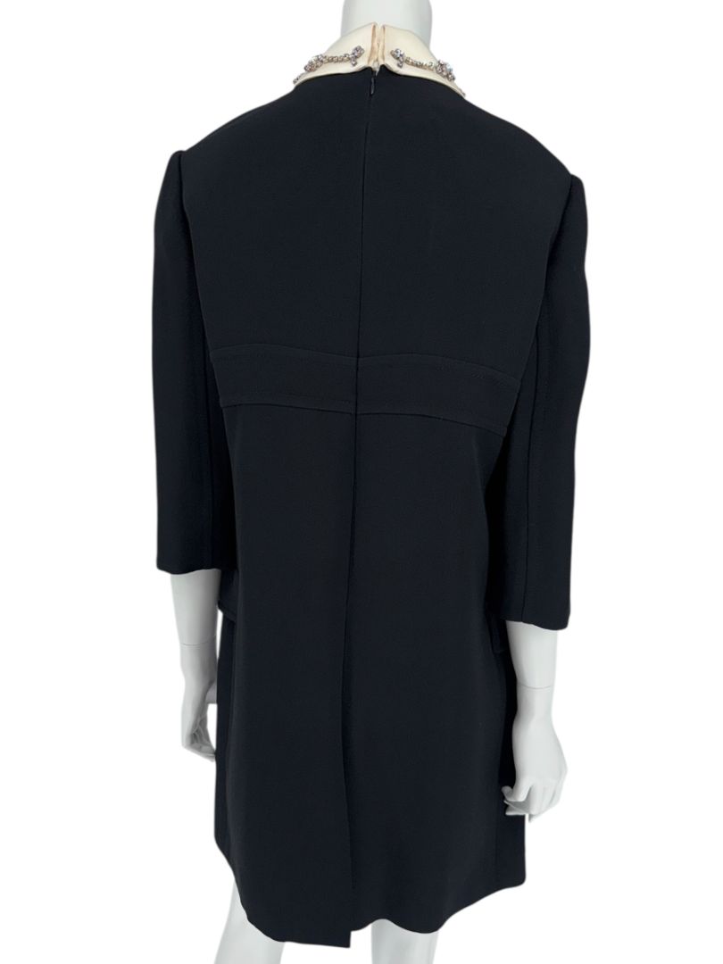 PRADA Black Embellished Collar Dress – Size IT 46