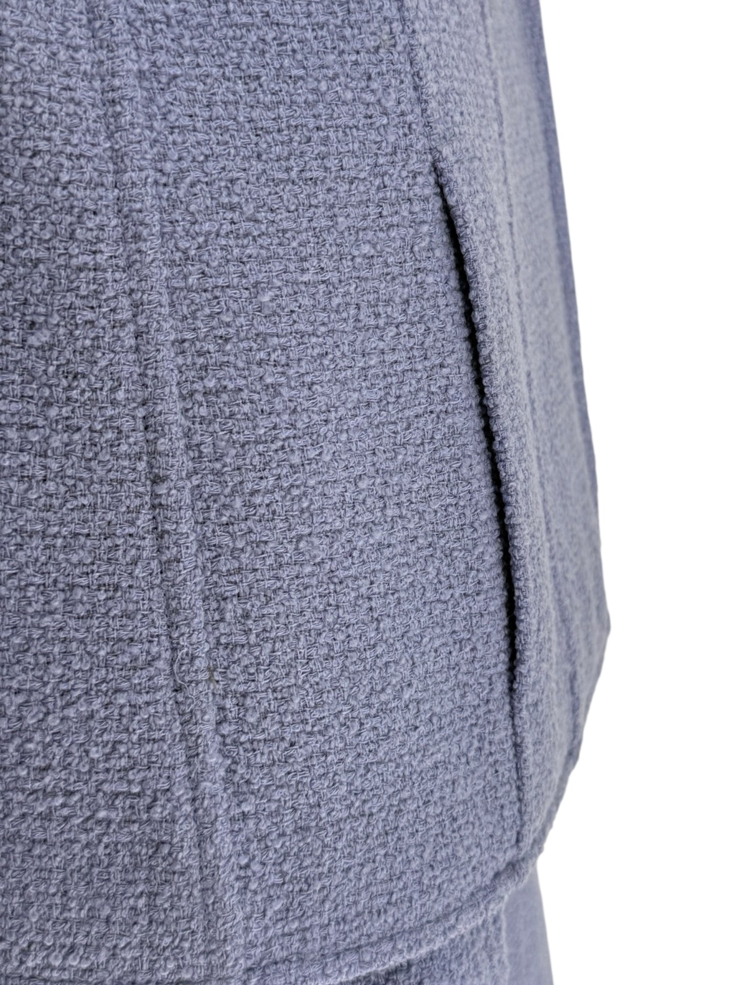 Fall 1998 Chanel Boutique Periwinkle Tweed Skirt Suit – Size FR 46