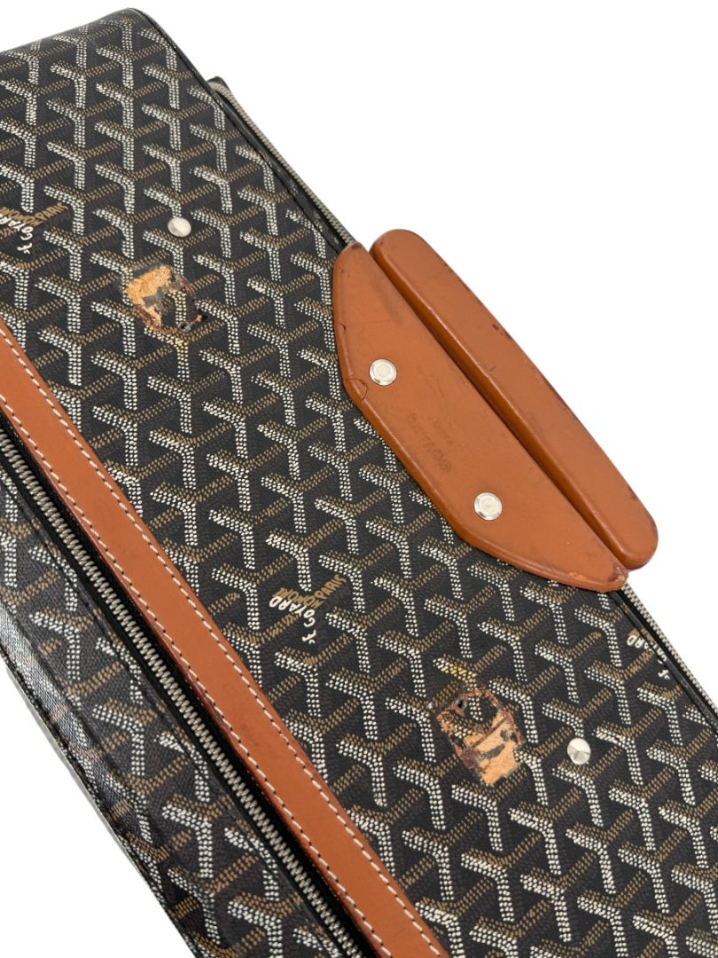 Goyard Goyardine Canvas Large Rolling Suitcase – 25.6" x 19.7" x 9.8"