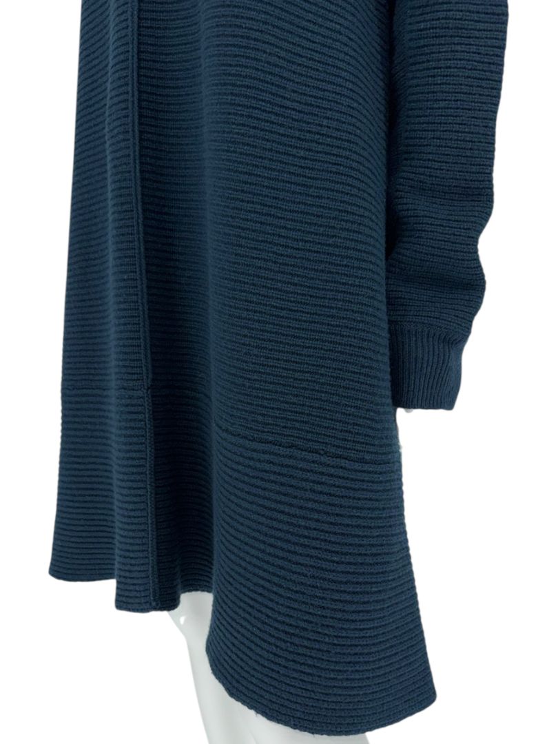 Proenza Schouler Blue Wool & Cashmere Ribbed Knit Dress - Medium