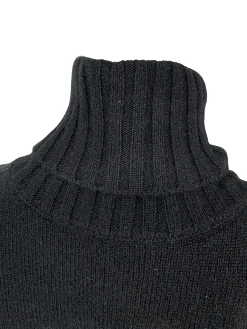 Kiton Black Cashmere Turtleneck Sweater – Size 46