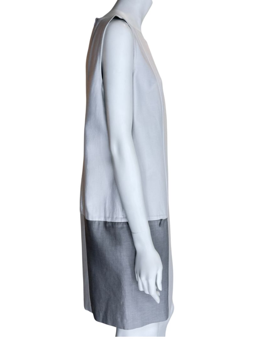 Akris Two-Tone Sleeveless Shift Dress – Size US 10