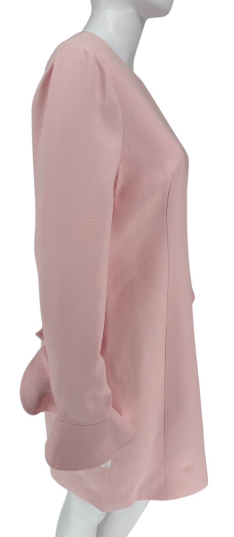 Valentino Pink Crepe Ruffle Detail Dress – Size 10 – Very Good Preowned Condition