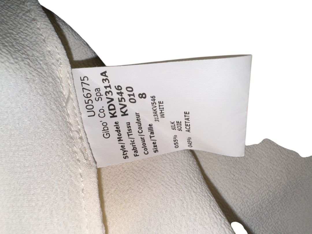 Michael Kors Ivory Silk Blend Button-Up Blouse - Size 8