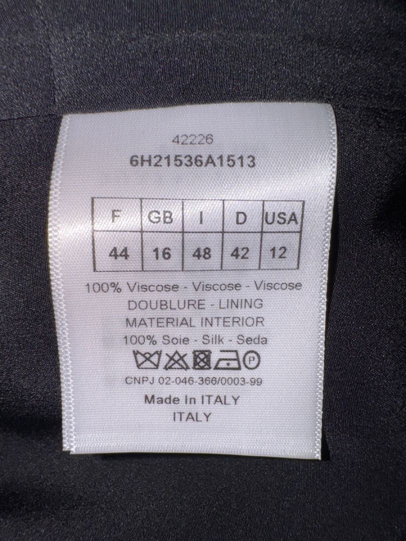 Christian Dior Black Asymmetric-Zip Blouse – Size FR 44 (US 12)