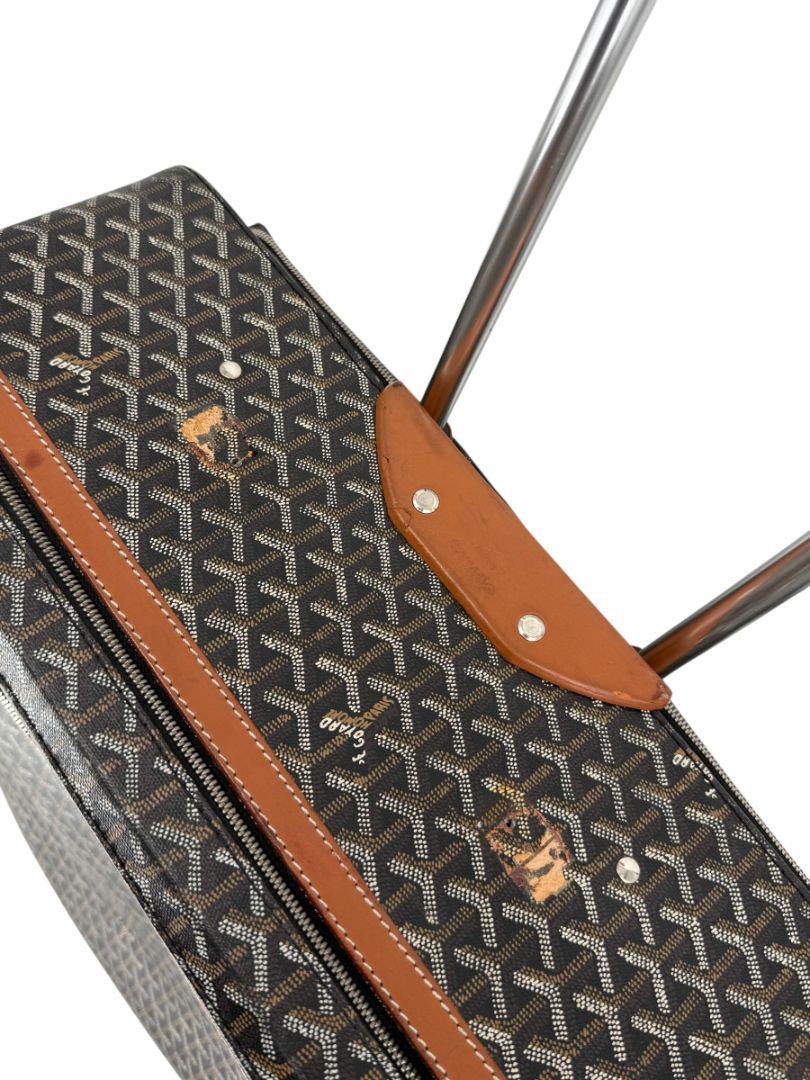 Goyard Goyardine Canvas Large Rolling Suitcase – 25.6" x 19.7" x 9.8"