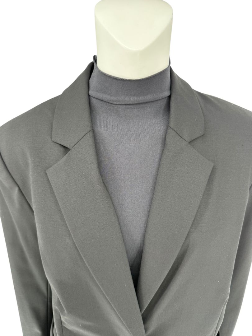 Pamella Roland Black Blazer Jacket Women’s Large – Classic 2 Button Wool Blend Career Workwear