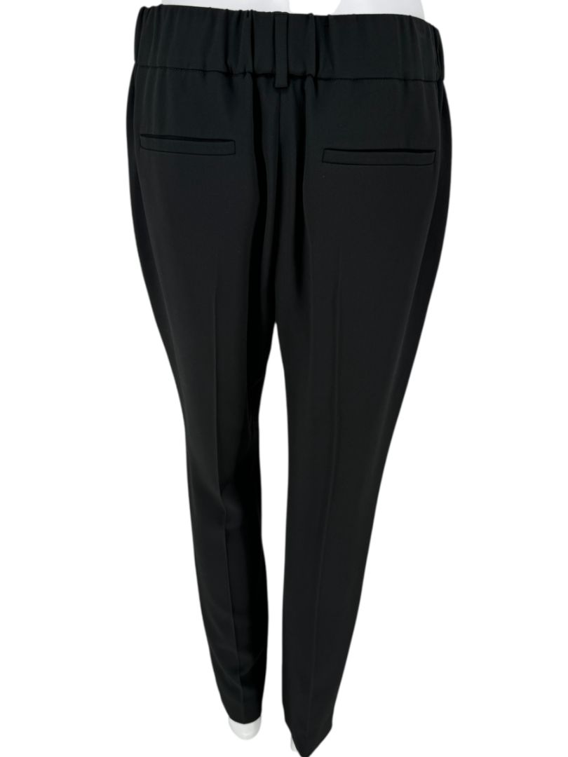Brunello Cucinelli Black Tapered Pull-On Trousers with Side Pockets – US 8