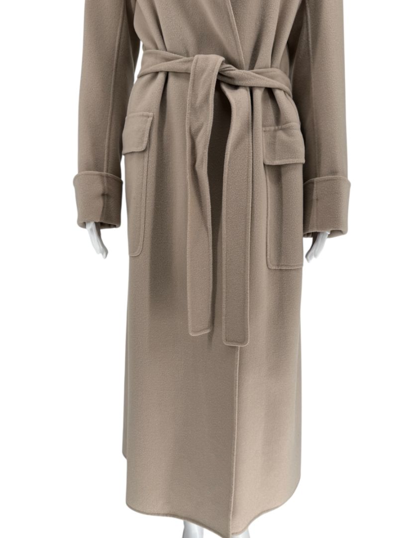 S Max Mara Camel Hooded Wrap Coat – Size 10 (IT 42)